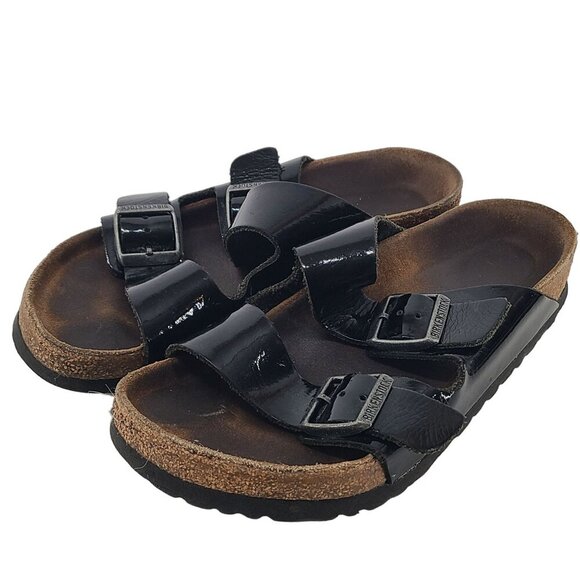 Birkenstock Woman's Arizona Birko-Flor Casual Sandals Black Size 6 /36 - Picture 3 of 7
